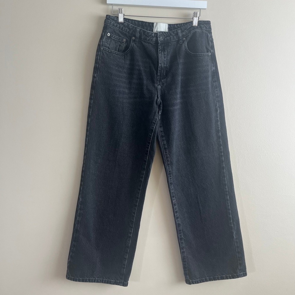 One Teaspoon Low Riders Washed Black Straight Leg Jeans Y2K Size 28
